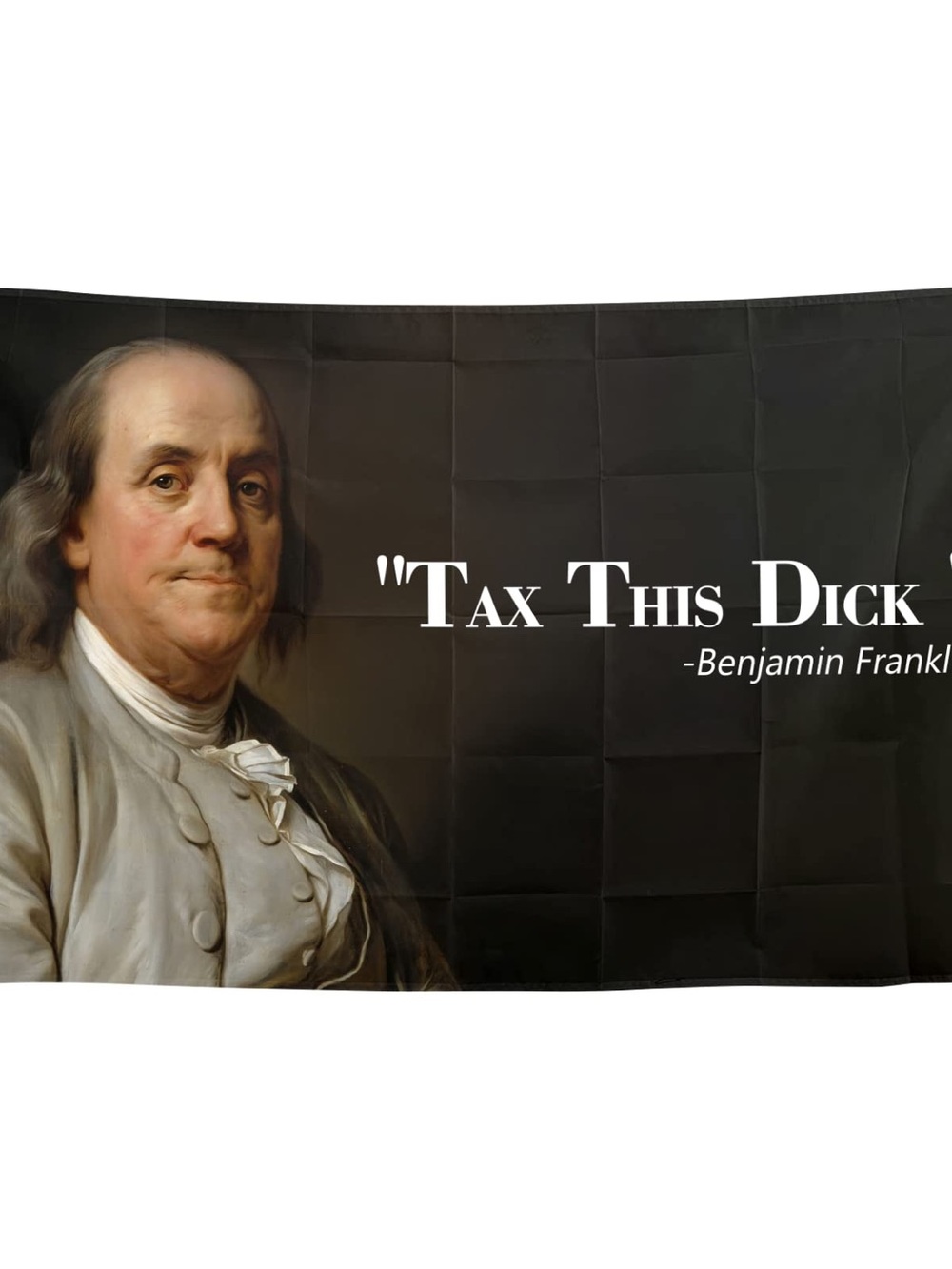 Black Novelty Wall Tapestry with Quotation Print